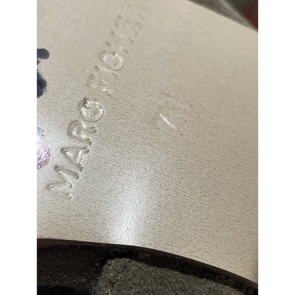 Marc Fisher Calinda Buckle Gladiator Sandals Green Suede Size 7 Block Heels - Picture 7 of 7